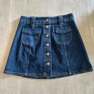 Madewell Denim Button-Front Skirt women’s size 6